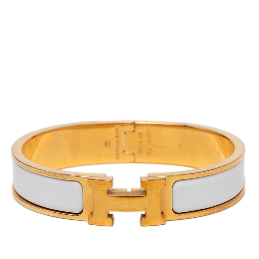 HERMES White Charm Bracelet